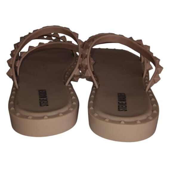 STEVE MADDEN WOMEN SKYLAR SQUARE TOE SLIP ON FLAT SANDALS BLUSH SZ.8 NWOT. - Picture 7 of 8